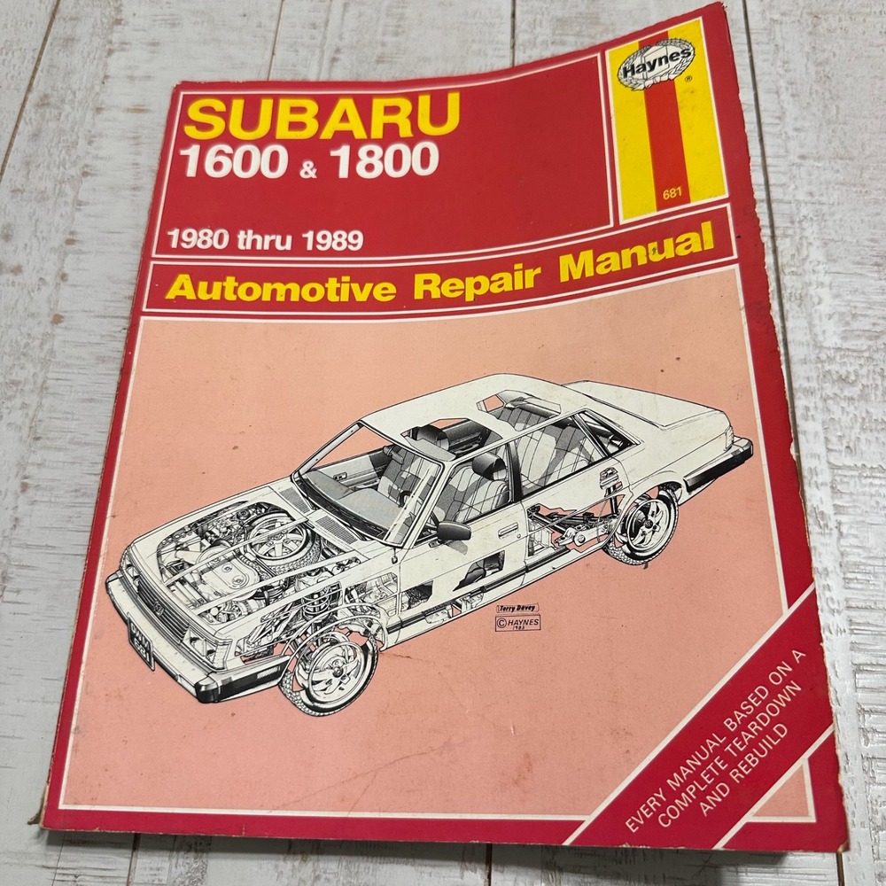Subaru 1600 1800 Haynes Repair Manual 1980-1989 Brat XT Sedan Wagon 681